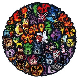 Lot de 60 Autocollants Pokémon – Style Dark