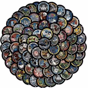 Lot de 100 Autocollants Pokémon – Style Patch / Graffiti