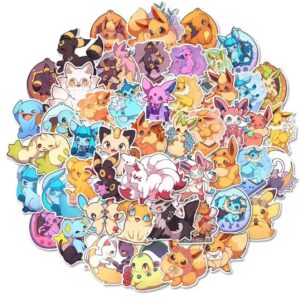 Lot de 50 Autocollants Pokémon – Style Kawaii Mignon
